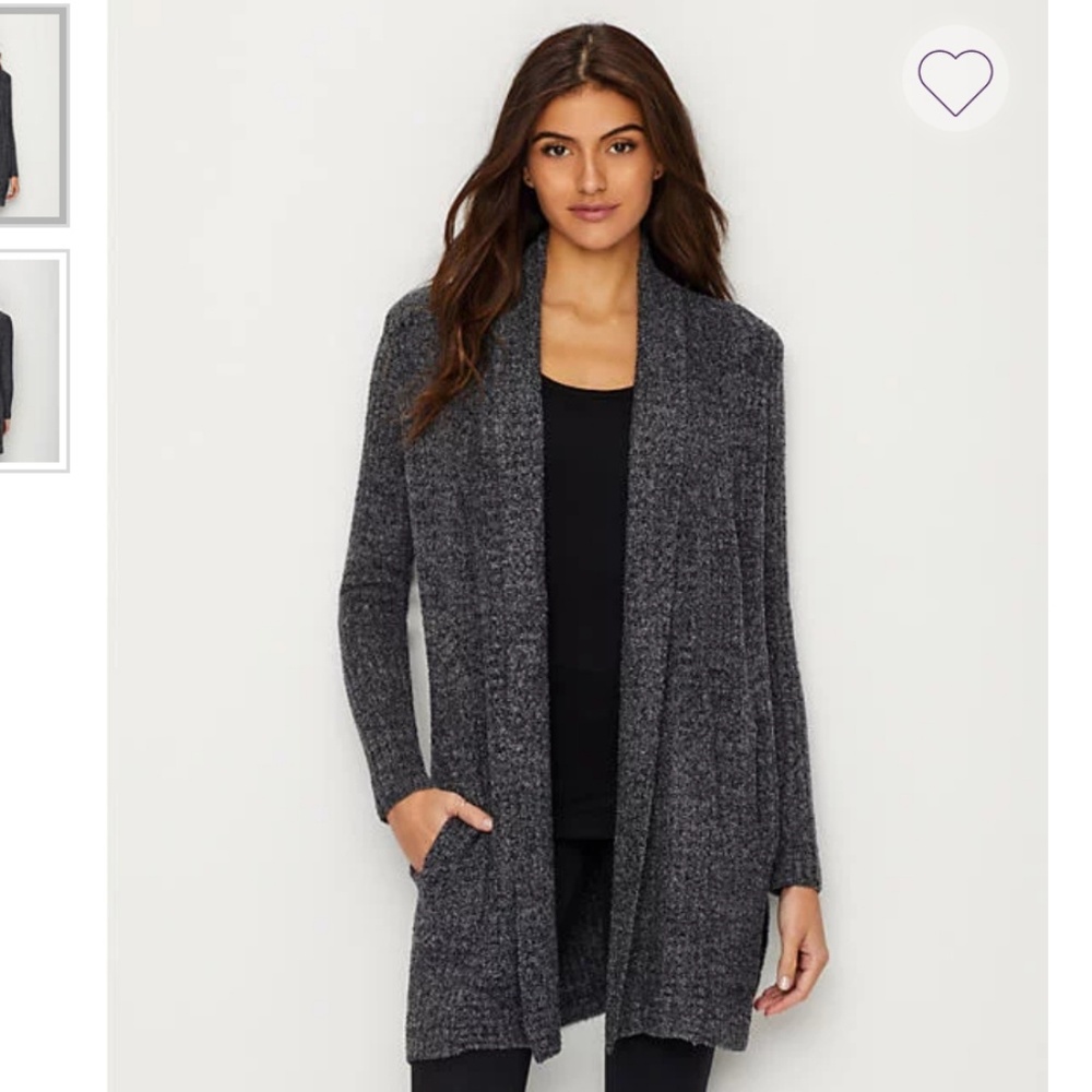 Barefoot dreams montecito cardi black/graphite